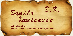 Danilo Kamišević vizit kartica